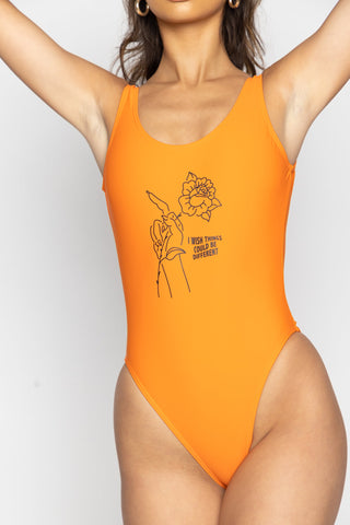Could Be Different One Piece Swimsuit Orange