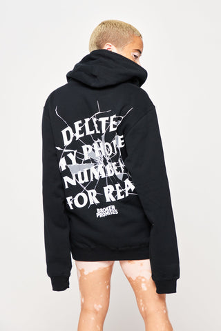 Cracked Screen Heavyweight Hoodie Black