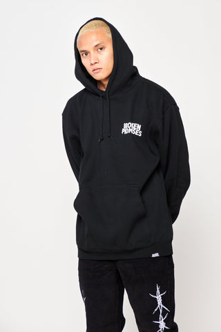 Cracked Screen Heavyweight Hoodie Black