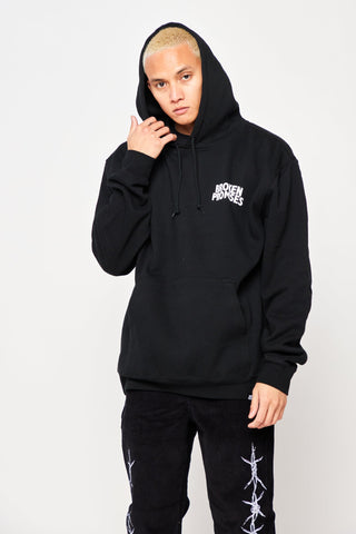 Cracked Screen Heavyweight Hoodie Black