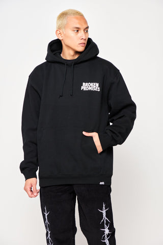 Cracked Screen Heavyweight Hoodie Black