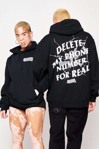 Cracked Screen Heavyweight Hoodie Black