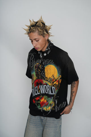 Cruel World Rhinestone Washed Tee