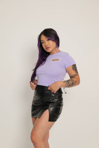 Cry Later Lavender Crop Top
