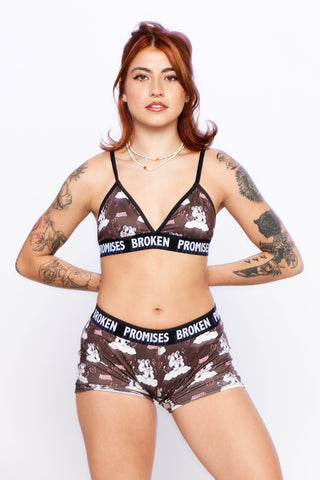 Cry Later Triangle Bra Brown