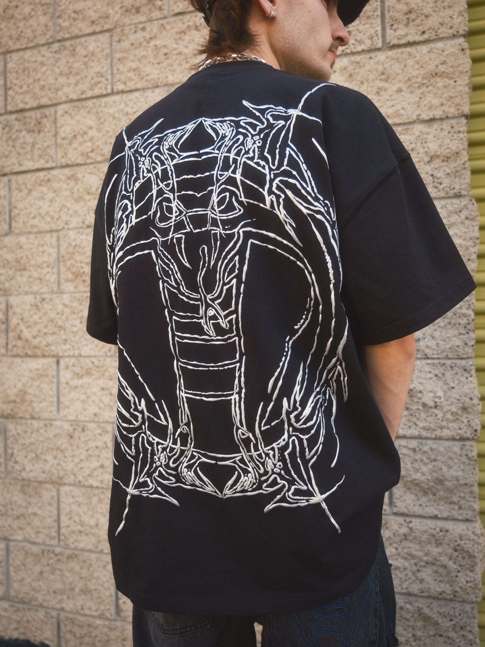 Cyberbyte Tee Chrome Print Black