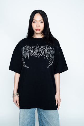 Cyberbyte Tee Chrome Print Black