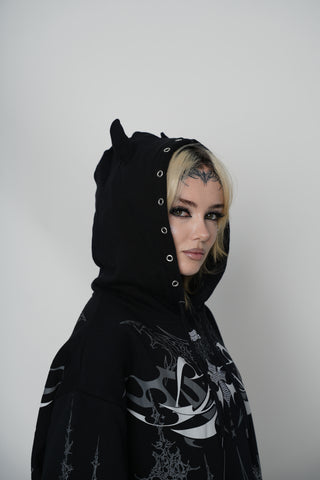 Cybercore Horned Hoodie