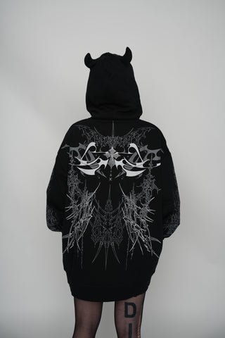 Cybercore Horned Hoodie