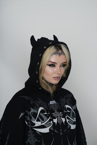 Cybercore Horned Hoodie