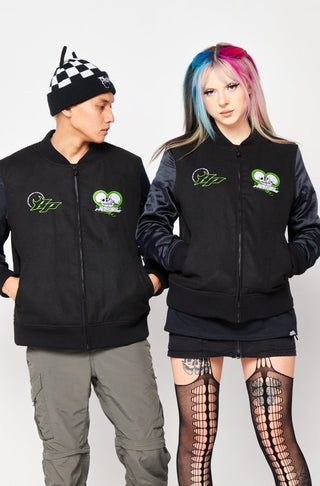 Cybernetic Black Varsity Jacket