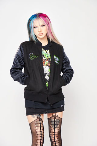 Cybernetic Black Varsity Jacket