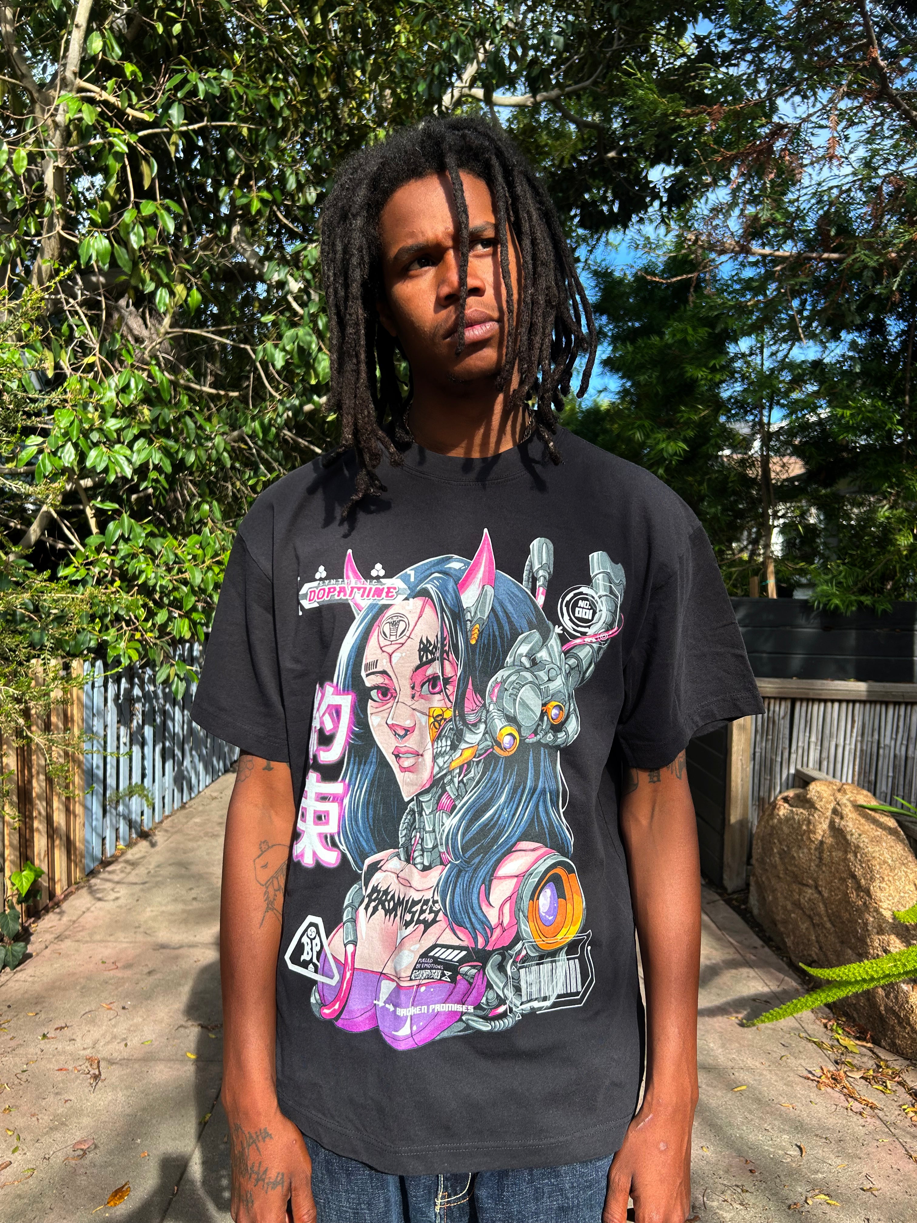 Cyborg Girl Tee Black