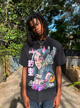 Cyborg Girl Tee Black