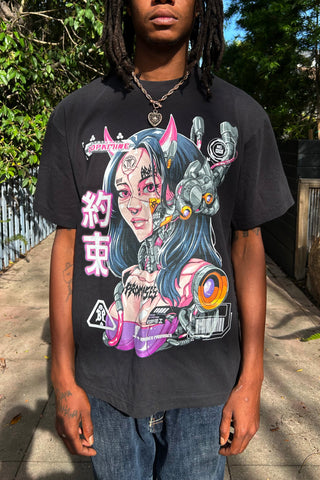 Cyborg Girl Tee Black