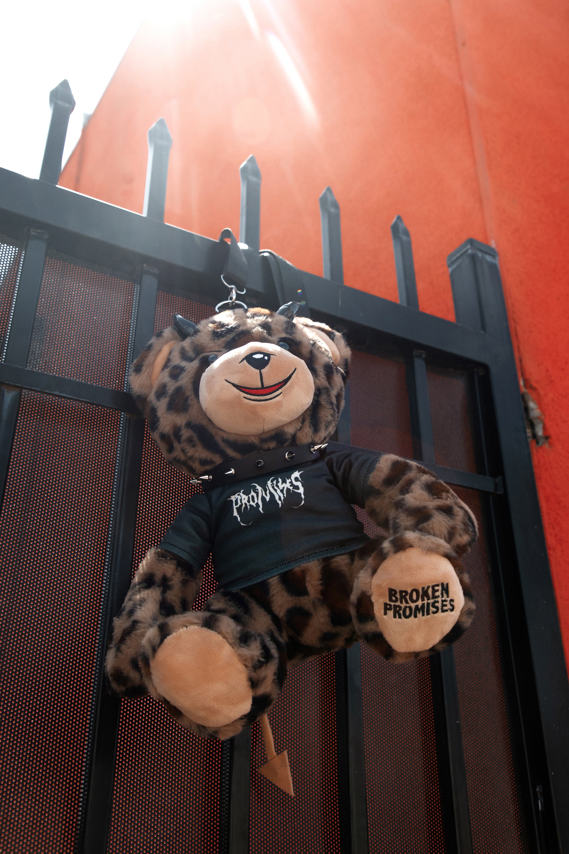 Damien Bear Bag Brown Leopard Print