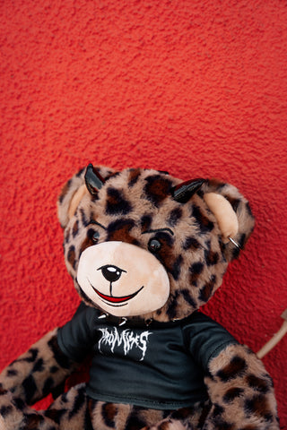 Damien Bear Bag Brown Leopard Print