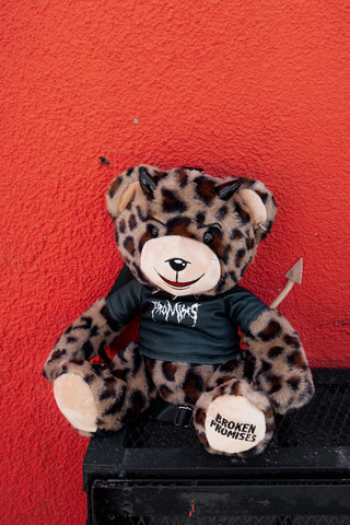 Damien Bear Bag Brown Leopard Print