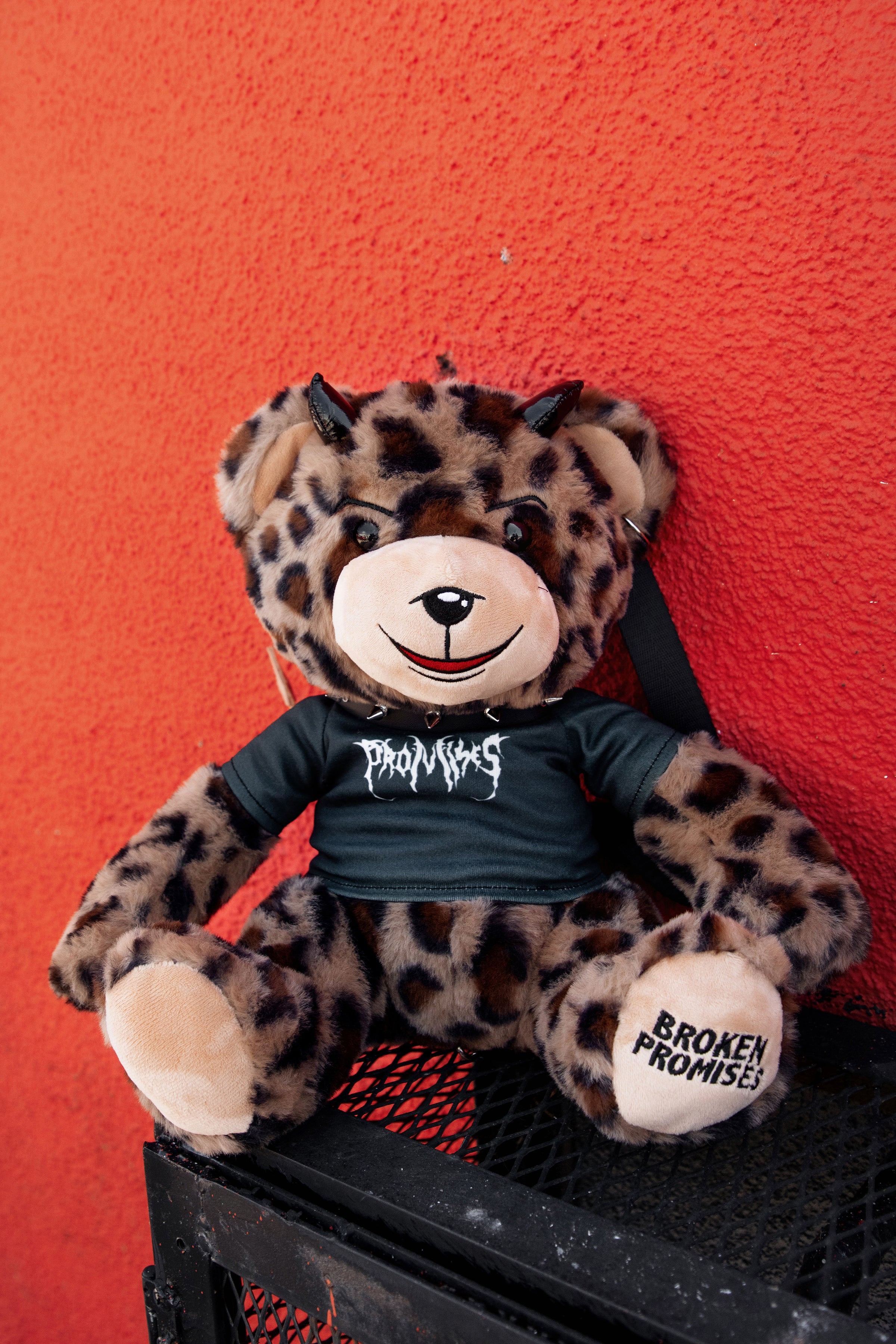 Damien Bear Bag Brown Leopard Print