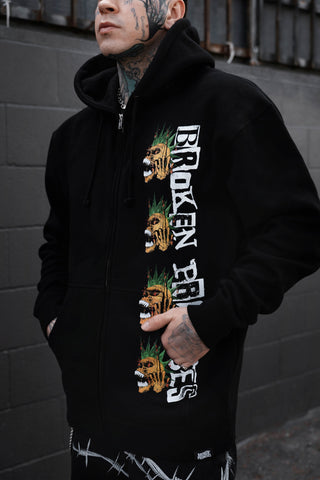 Death Rocker Zip Up Hoodie