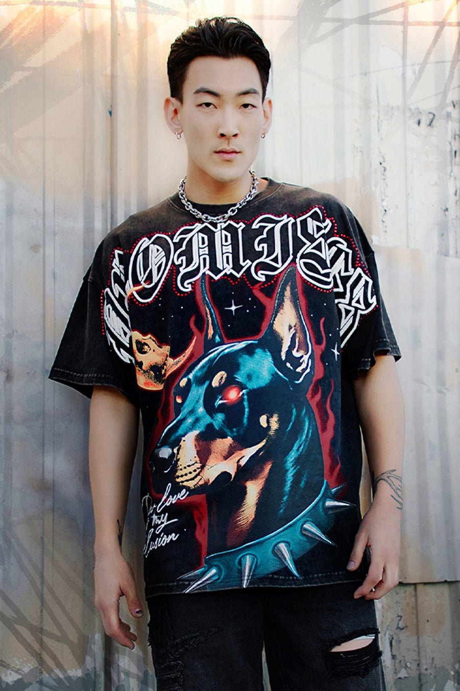 Delusion Tee Rhinestone Back