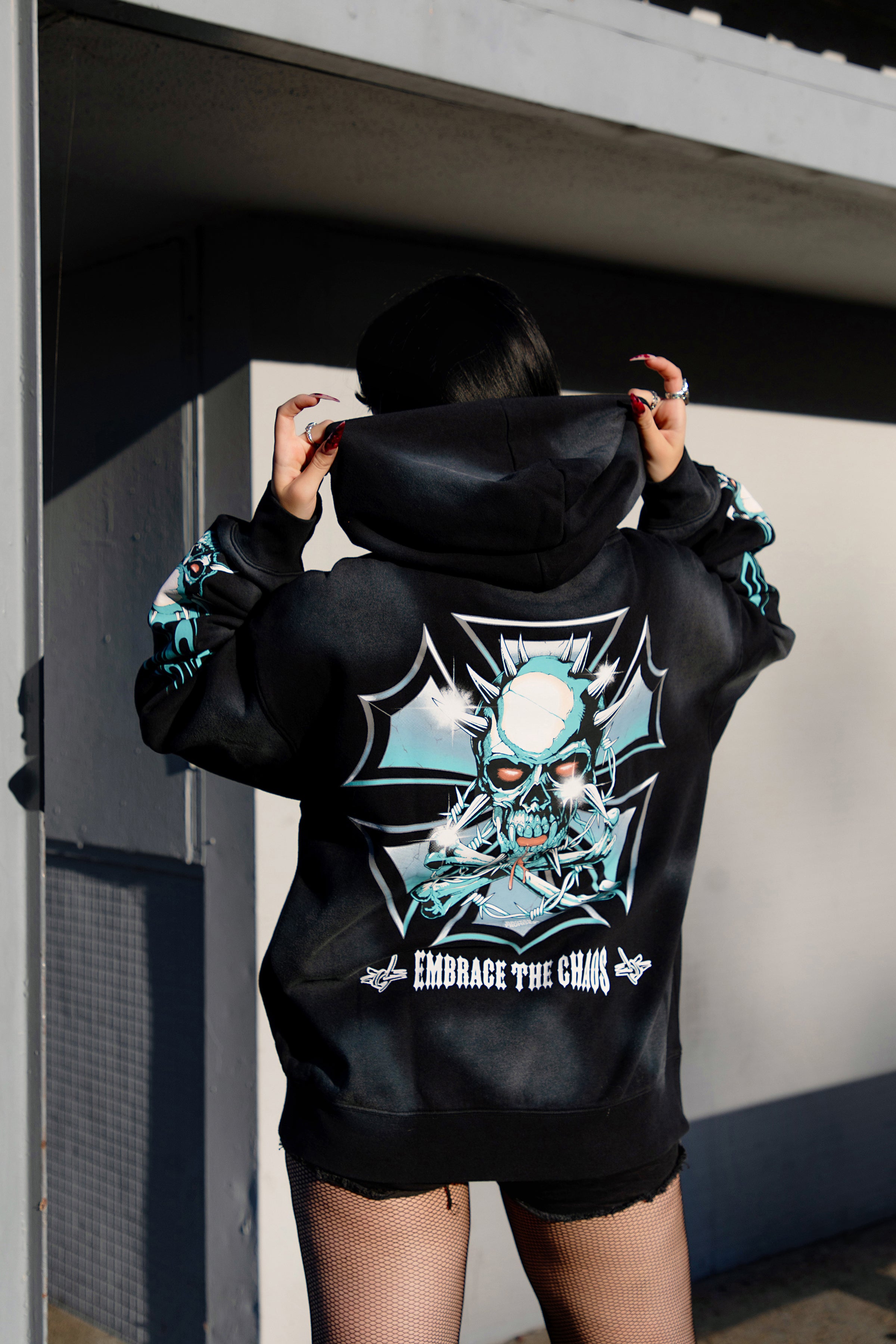 Embrace the Chaos Hoodie Black – Broken Promises Co