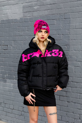 Faceless Puffer Jacket Black