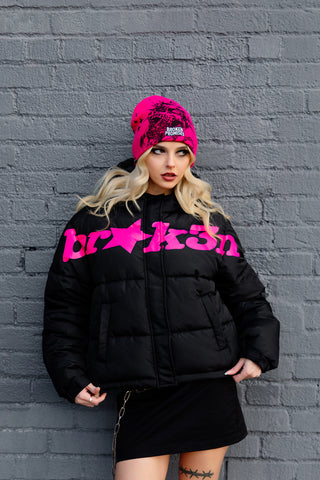 Faceless Puffer Jacket Black