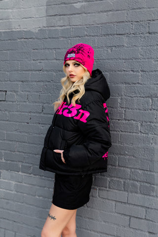 Faceless Puffer Jacket Black