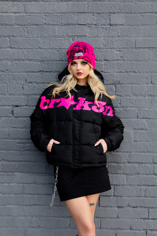 Faceless Puffer Jacket Black