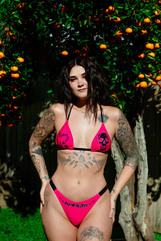 Faceless Rhinestone Triangle Bikini Top