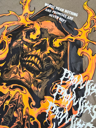 Fading Fire Muscle Tank Beige