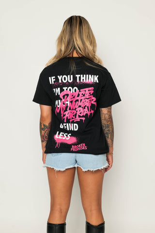 Find Less Tee Black