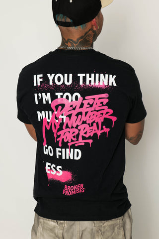 Find Less Tee Black