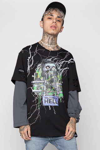 Gates of Hell Stacked L/S Tee