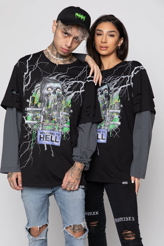 Gates of Hell Stacked L/S Tee