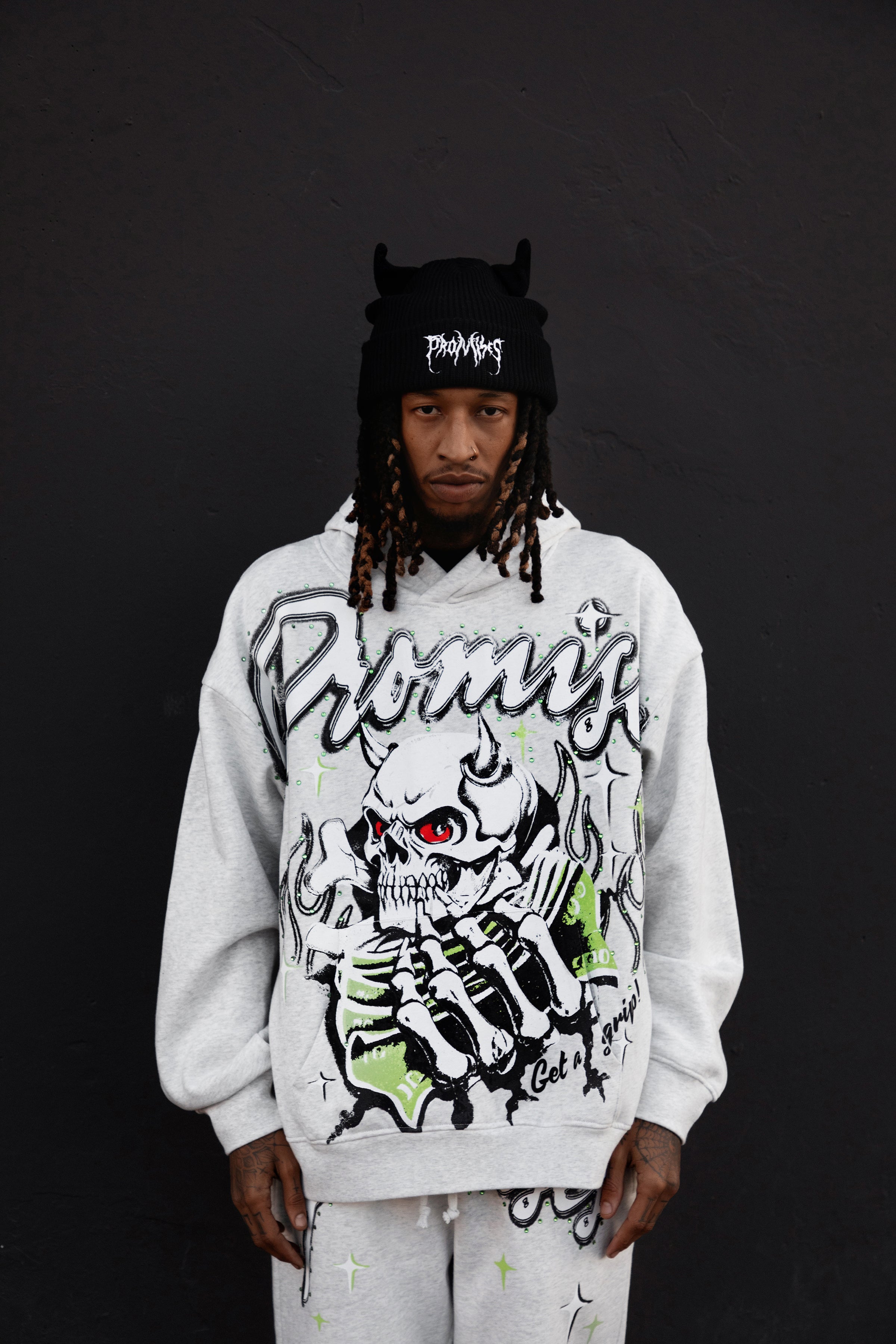 Get a Grip Rhinestone Hoodie