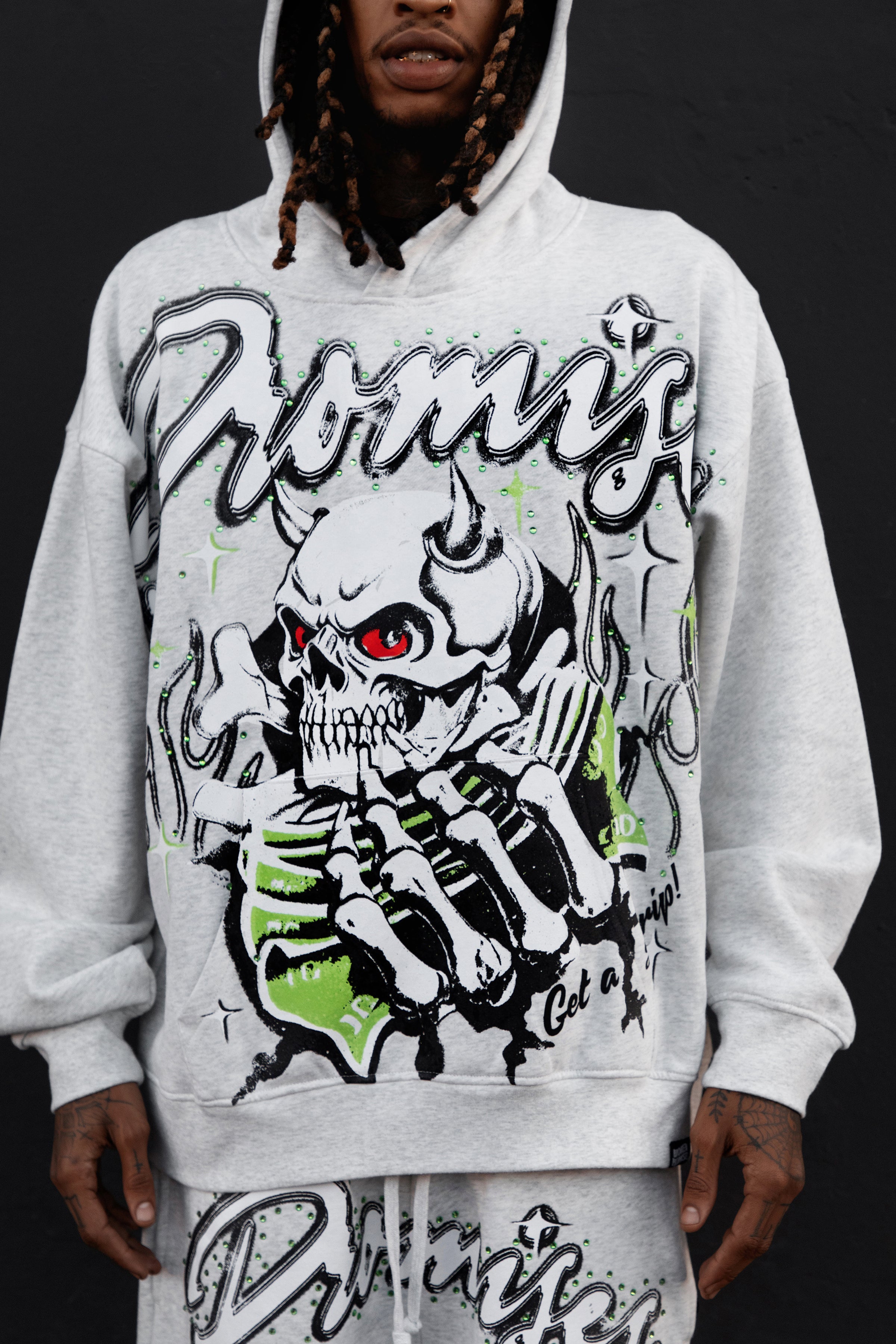 Get a Grip Rhinestone Hoodie