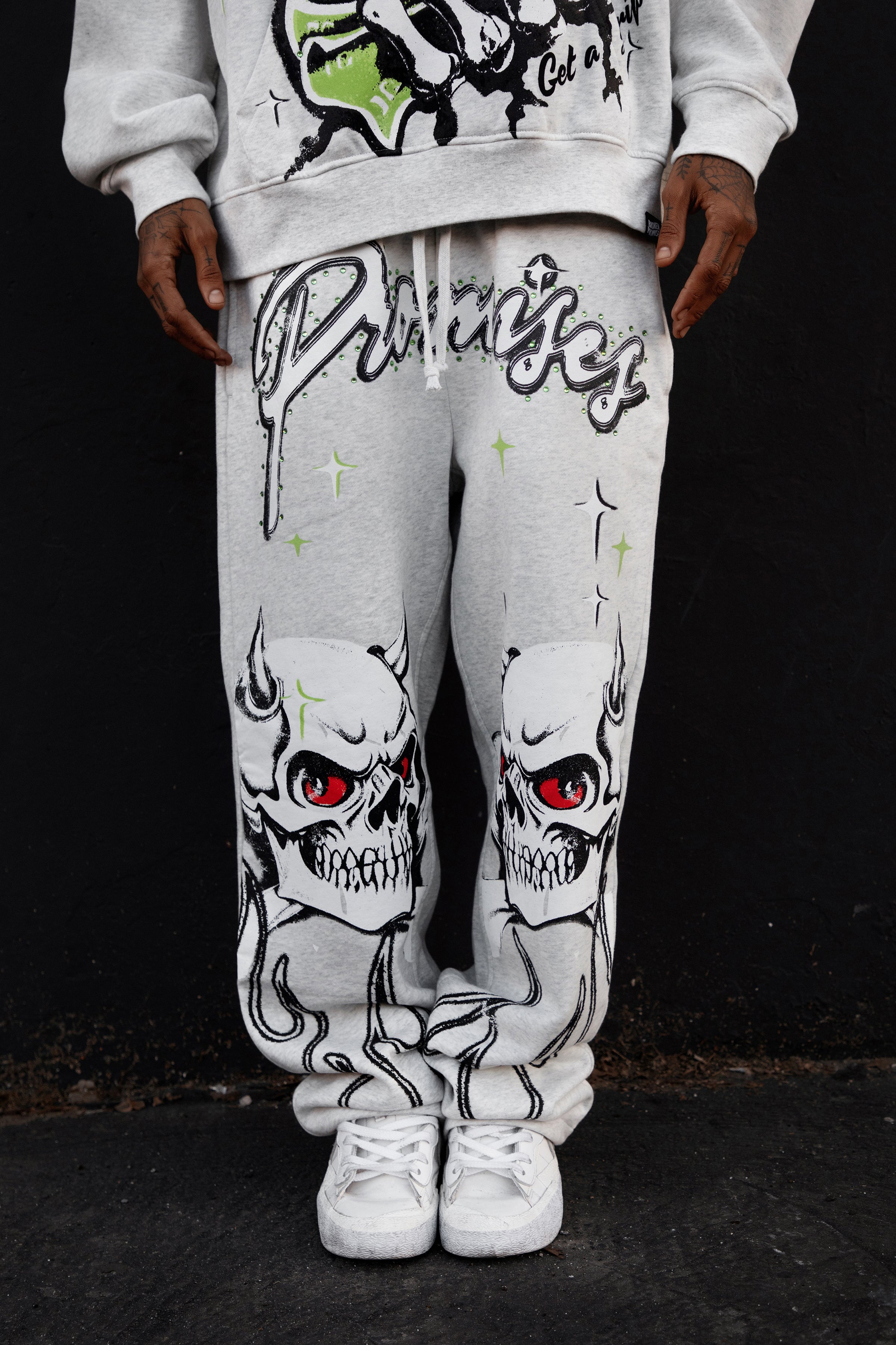 Get a Grip Rhinestone Sweatpants