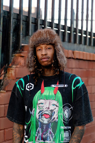 Graveyard Faux Fur Trapper Hat