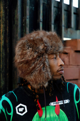 Graveyard Faux Fur Trapper Hat