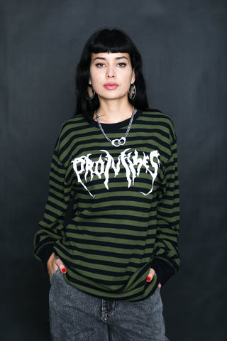 Graveyard Striped Thermal L/S Army