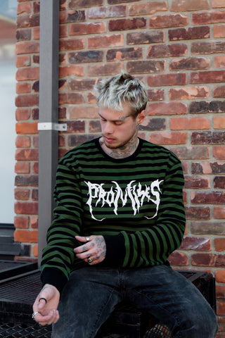 Graveyard Striped Thermal L/S Army