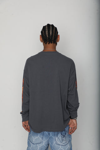 Hated by You Boxy Rhinestoned Long Sleeve Tee