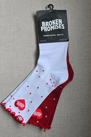 Helium Socks 2pack White/Red