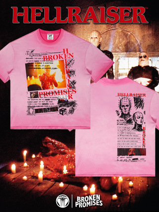 Hellraiser Feel Something Pink Faded Tee