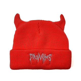 Horn Beanie Red