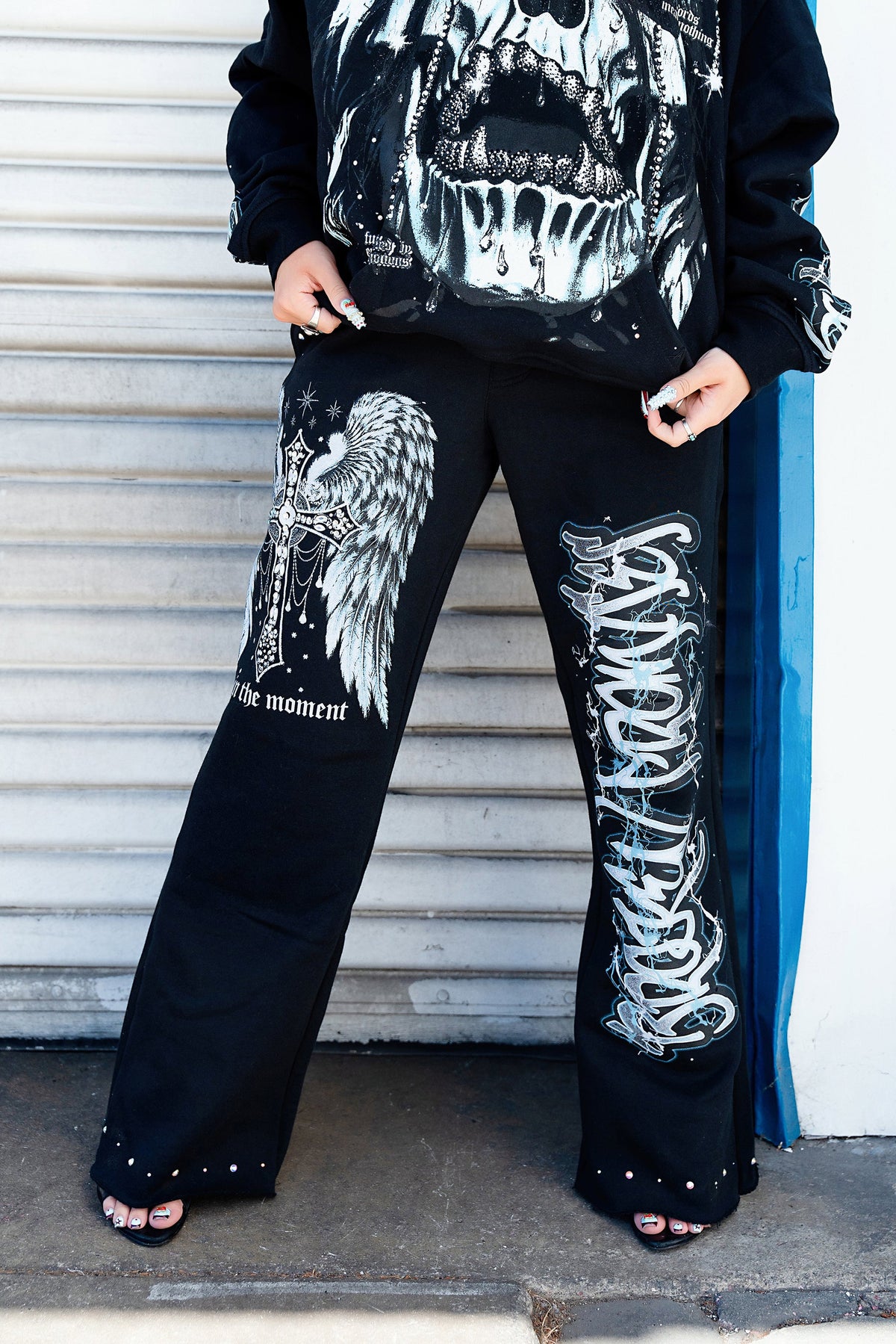 In The Moment Rhinestone Sweats