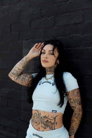 Innocence Ribbed Crop Blue