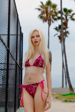 Killin Stand Pink Camo Bikini Top